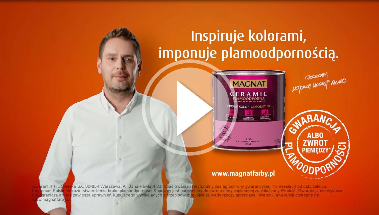 Eskadra - MAGNAT PAINT ADVERTISING SPOTS WITH WOJCIECH MODEST AMARO: LICENCE EXTENSION - ŚNIEŻKA